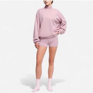 SKIMS cotton fleece mark neck pullover